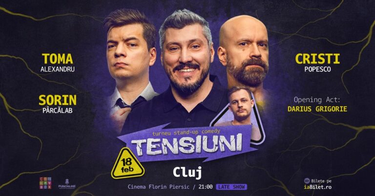 18.02 Stand-up Comedy cu Sorin Pârcălab, Toma și Cristi Popesco