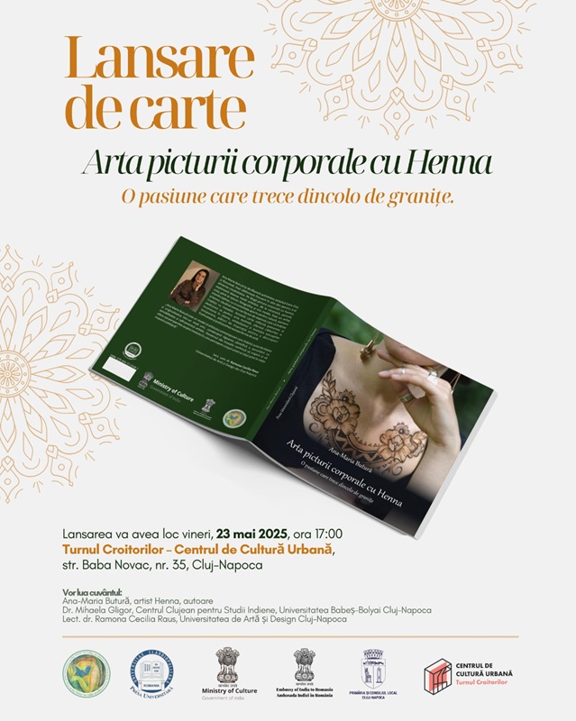 23.05 Lansare de carte: Arta picturii corporale cu henna