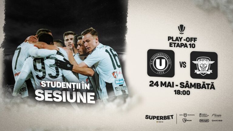 24.05 Eveniment sportiv: FC Universitatea Cluj – FC Rapid