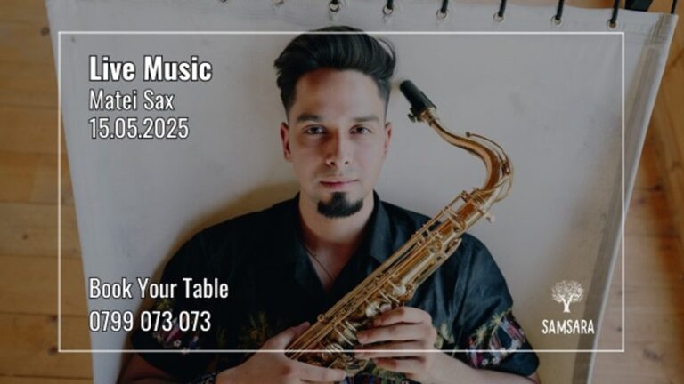 15.05 Muzică live: Matei Sax