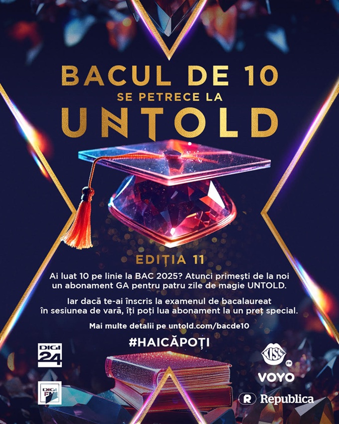 PENTRU AL UNSPREZECELEA AN CONSECUTIV, UNTOLD CELEBREAZĂ EXCELENȚA ELEVILOR DE 10 PRIN CAMPANIA BAC DE 10
