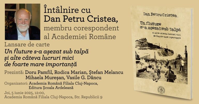 5.06 Lansare de carte: Un fluture s-a așezat sub talpă și alte câteva lucruri mici de foarte mare importanță