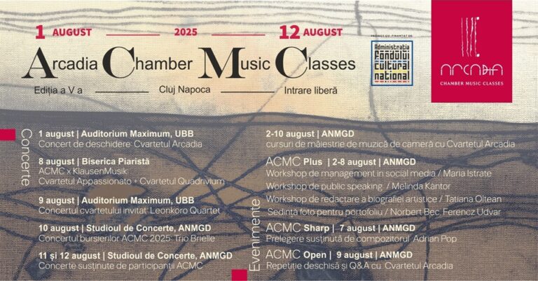1-12.08 Atelier de muzică de cameră: A𝐫𝐜𝐚𝐝𝐢𝐚 𝐂𝐇𝐀𝐌𝐁𝐄𝐑 𝐌𝐔𝐒𝐈𝐂 𝐂𝐋𝐀𝐒𝐒𝐄𝐒 𝟐𝟎𝟐𝟓