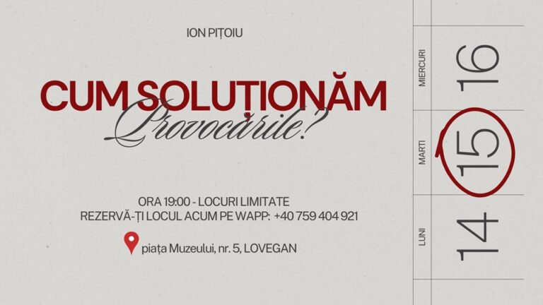15.07 Seminar: Cum soluționăm provocările?