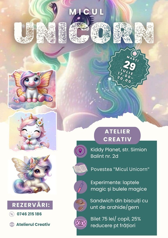 29.07 Atelier: Micul Unicorn