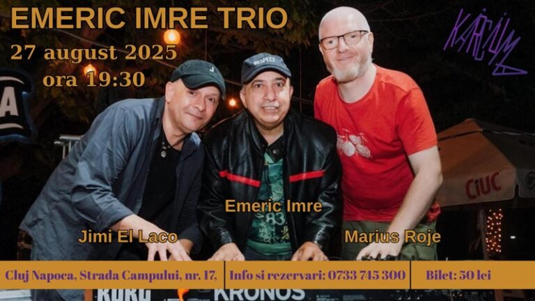 27.08 Concert: Emeric Imre Trio