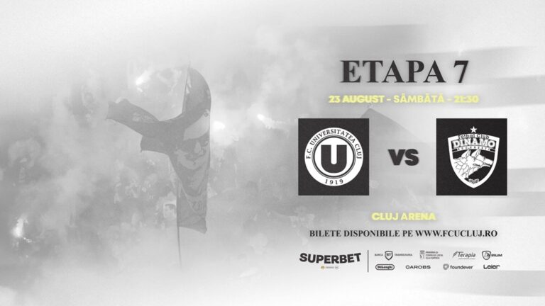 23.08 Superliga – Etapa 7 – FC Universitatea Cluj vs Dinamo Bucuresti