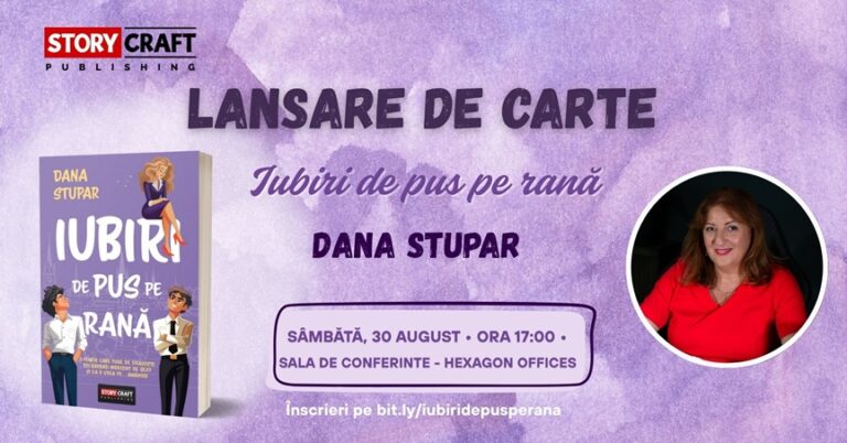 30.08 Lansare de carte: Iubiri de pus pe rană