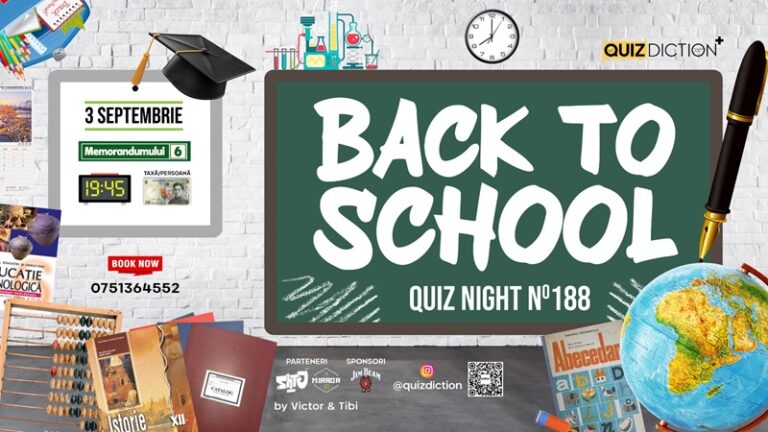 3.09 Concurs de cultura generala: Quiz Night – Back to school