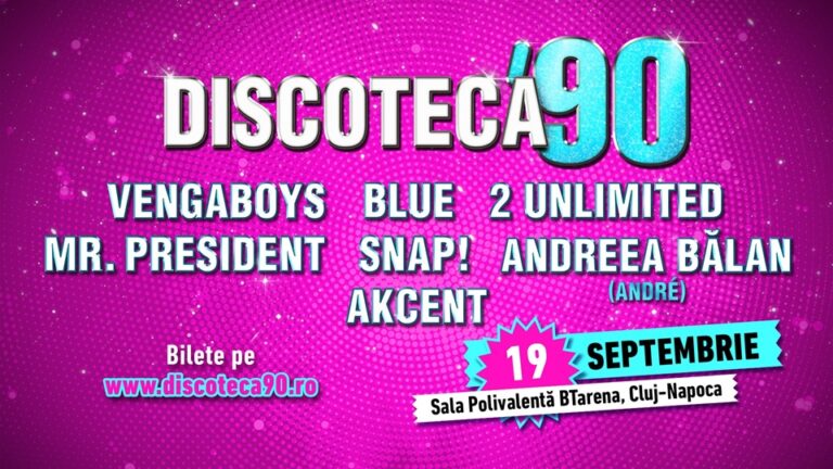 19.09 Concert: Discoteca ’90 Cluj