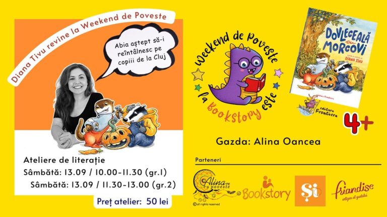 13.09 Atelier: Dovleceală cu morcovi – Aventuri cu Vidră și Bursuc