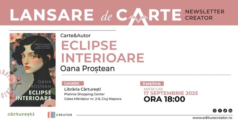 17.09 Lansare de carte: Eclipse Interioare