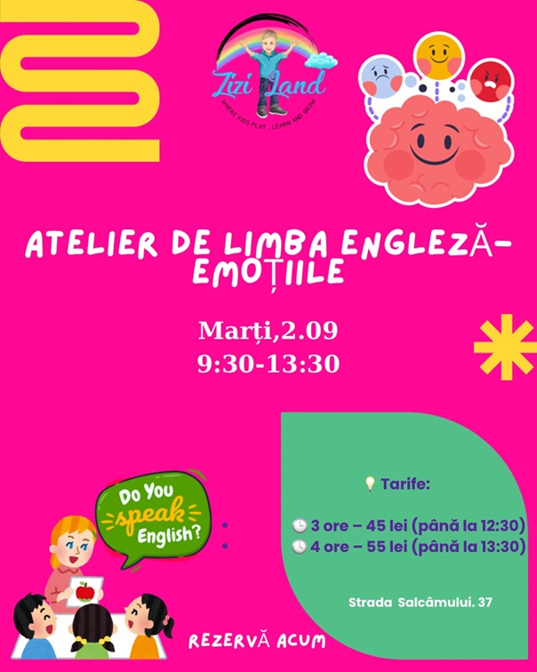 2.09 Atelier de limba engleză pentru copii: Emotiile