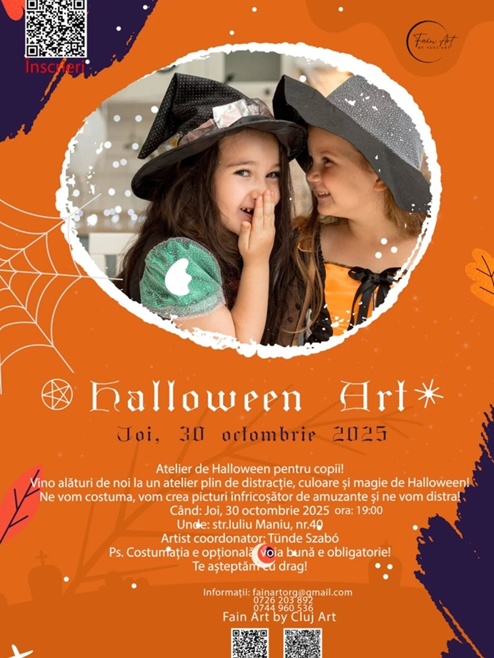30.10 Atelier creativ pentru copii: Halloween Art