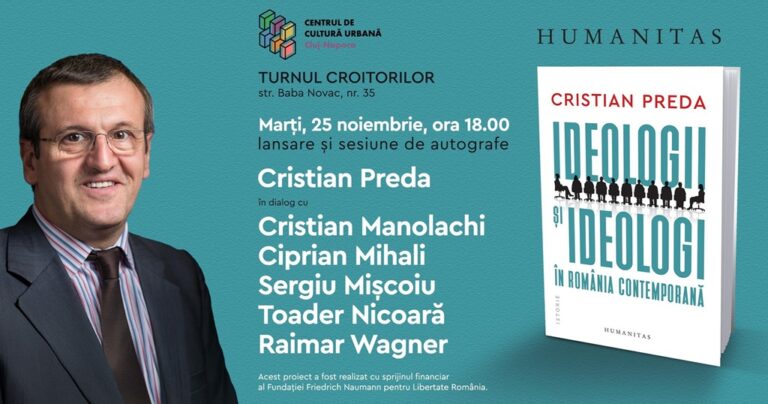 25.11 Lansare de carte: Ideologii şi ideologi în România contemporană