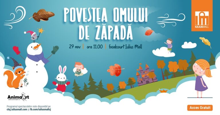 29.11 Kids Saturdays: Povestea Omului de Zăpada
