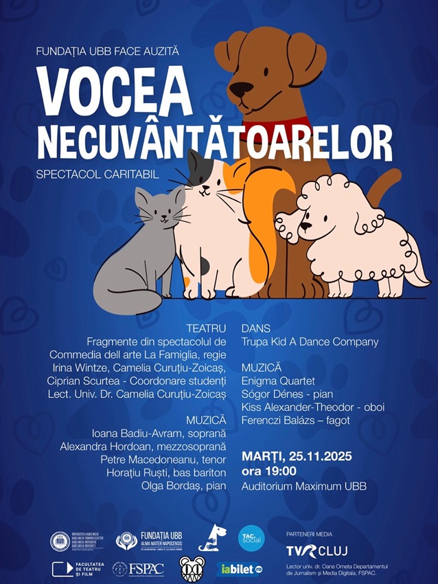 25.11 Spectacol Caritabil: Vocea Necuvântătoarelor