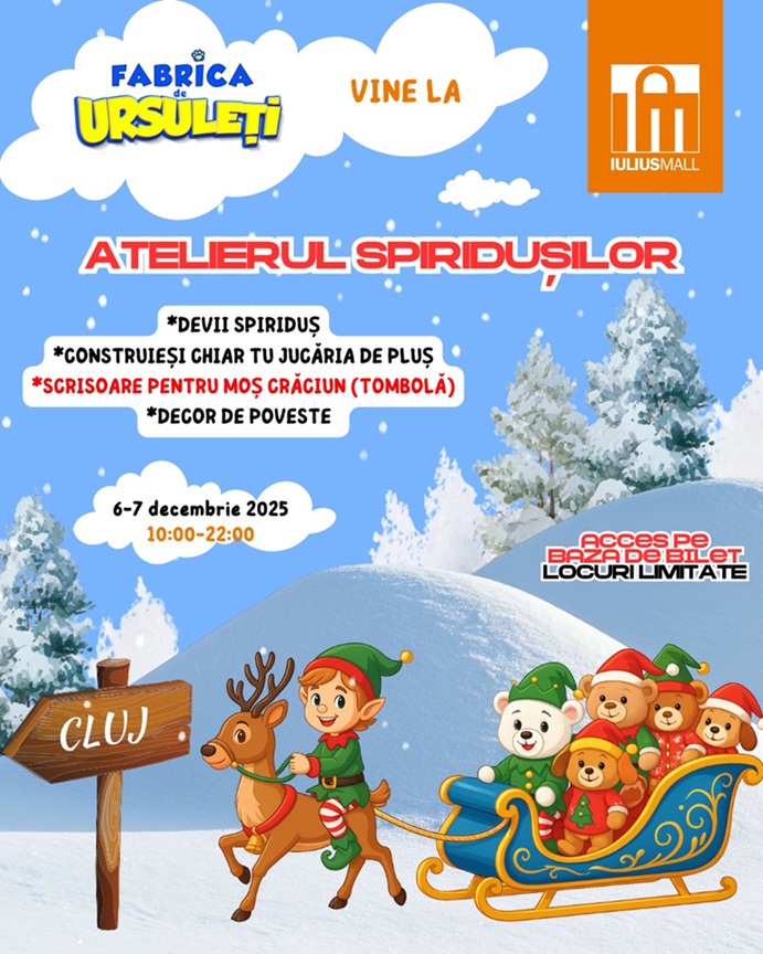 6-7.12 Eveniment pentru copii: Atelierul Spiridușilor