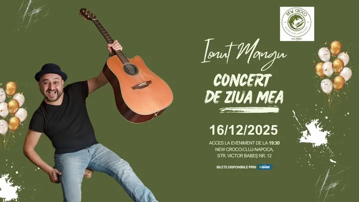 16.12 Concert de ziua mea: Ionuț Mangu